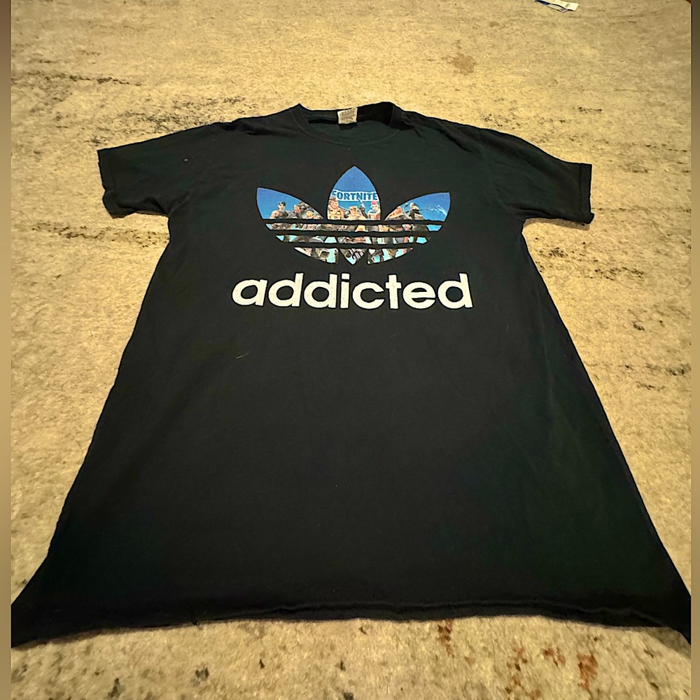 *RARE* Fortnite / Adidas Collab - “Additcted” T-Shirt